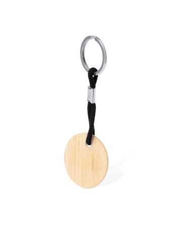 Customizable round bamboo keychain -... Customizable round bamboo keychain -...