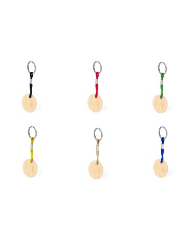 Porte-clés rond en bambou... Porte-clés rond en bambou...