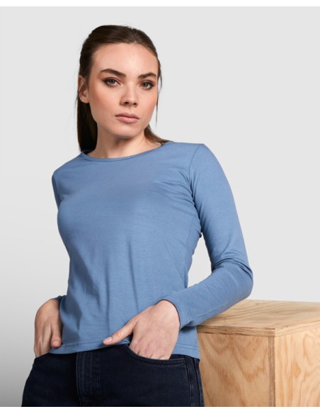 Camiseta MANGA LARGA MUJER 100% algodón 160g/m²  - EXTREM WOMAN ROLY