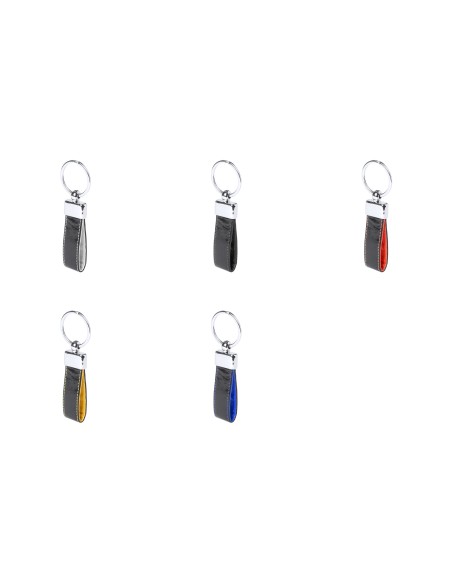 Porte-clés élégant en simili cuir et métal - Boriem