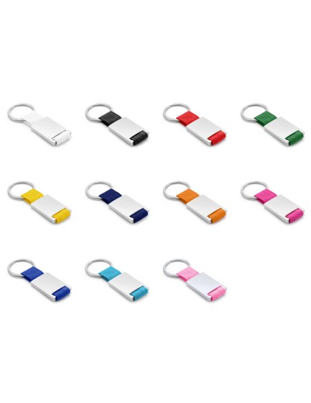 Metal and polyester ribbon keychain - Yip