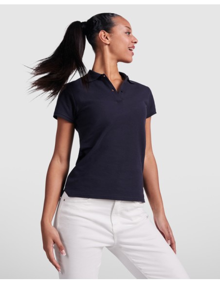 WOMEN'S short-sleeved polo shirt 100% ORGANIC COTTON piqué 210g/m² - PRINCE WOMAN ROLY