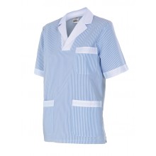 Camisola de trabajo pijama a rayas manga corta