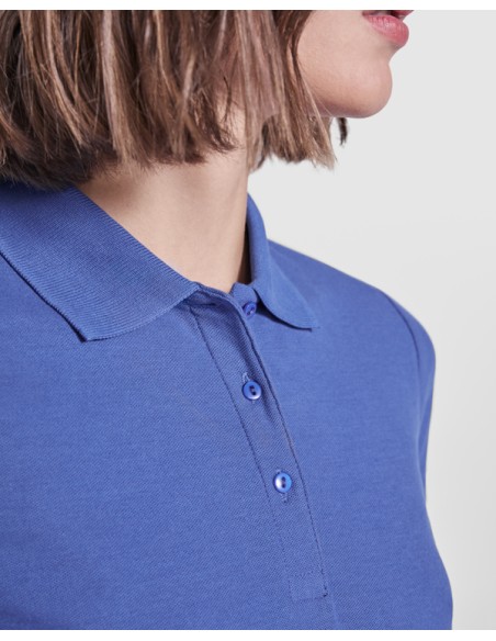 WOMEN'S short-sleeved polo shirt 60% cotton 40% Polyester piqué knit 190g/m² - PEGASO WOMAN PREMIUM ROLY