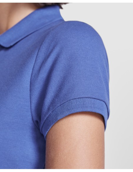WOMEN'S short-sleeved polo shirt 60% cotton 40% Polyester piqué knit 190g/m² - PEGASO WOMAN PREMIUM ROLY