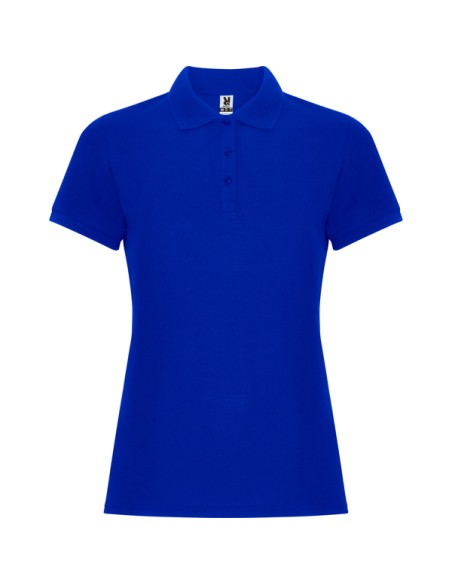 WOMEN'S short-sleeved polo shirt 60% cotton 40% Polyester piqué knit 190g/m² - PEGASO WOMAN PREMIUM ROLY