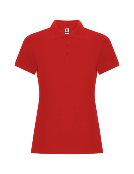 WOMEN'S short-sleeved polo shirt 60% cotton 40% Polyester piqué knit 190g/m² - PEGASO WOMAN PREMIUM ROLY