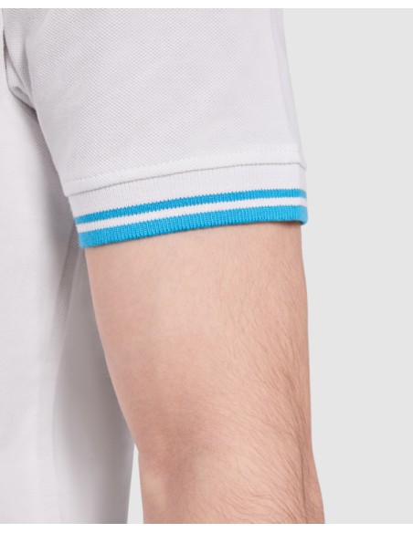Two-tone short-sleeved polo shirt 100% cotton piqué knit 230g/m² ADULT - MONTREAL ROLY