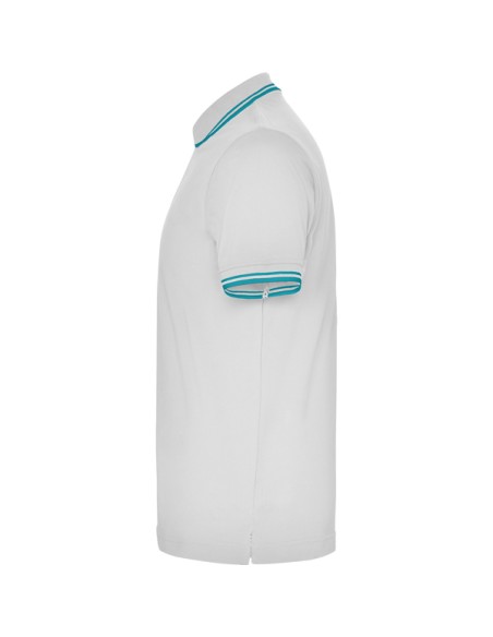 Two-tone short-sleeved polo shirt 100% cotton piqué knit 230g/m² ADULT - MONTREAL ROLY