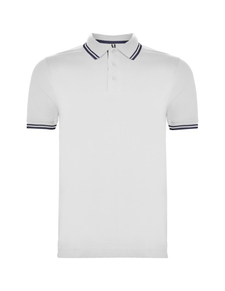 Two-tone short-sleeved polo shirt 100% cotton piqué knit 230g/m² ADULT - MONTREAL ROLY