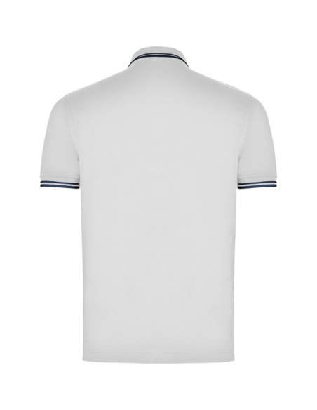 Two-tone short-sleeved polo shirt 100% cotton piqué knit 230g/m² ADULT - MONTREAL ROLY
