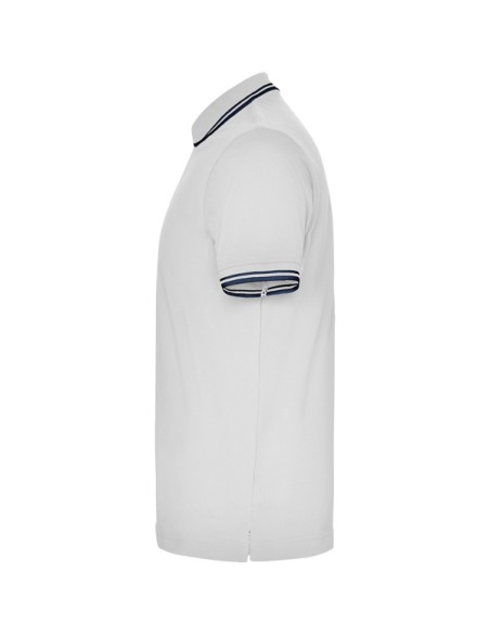 Polo bicolor de manga corta 100% algodón punto piqué 230g/m² ADULTO - MONTREAL ROLY