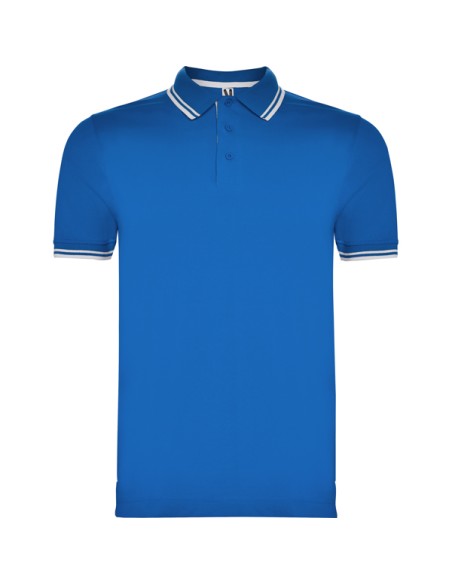 Two-tone short-sleeved polo shirt 100% cotton piqué knit 230g/m² ADULT - MONTREAL ROLY
