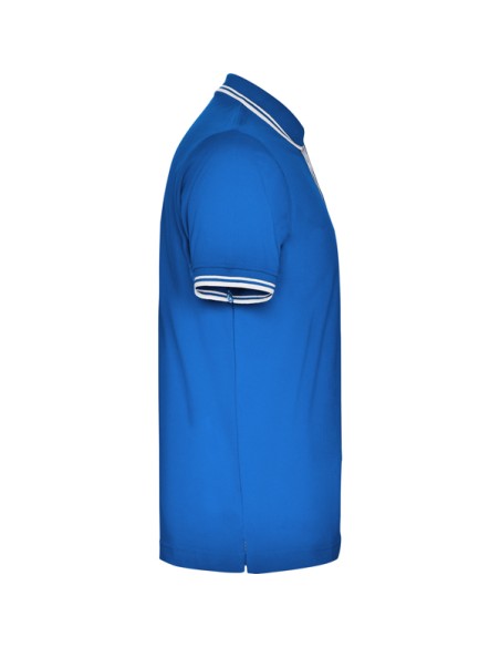 Polo bicolor de manga corta 100% algodón punto piqué 230g/m² ADULTO - MONTREAL ROLY