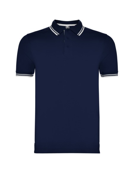 Two-tone short-sleeved polo shirt 100% cotton piqué knit 230g/m² ADULT - MONTREAL ROLY