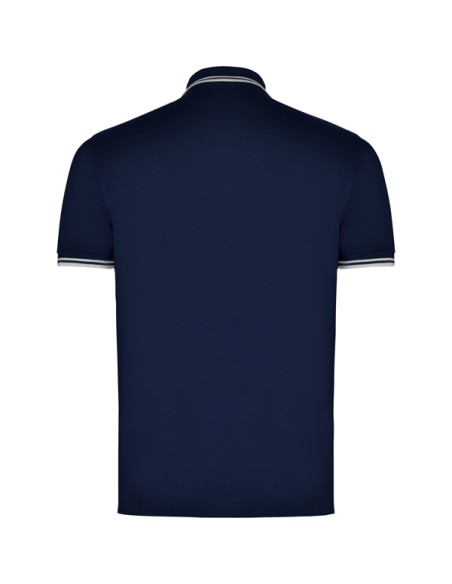 Polo bicolor de manga corta 100% algodón punto piqué 230g/m² ADULTO - MONTREAL ROLY