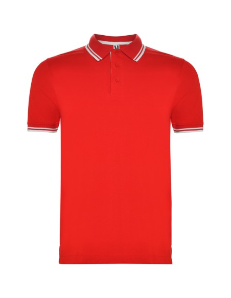 Two-tone short-sleeved polo shirt 100% cotton piqué knit 230g/m² ADULT - MONTREAL ROLY