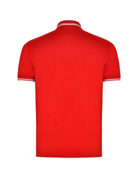Two-tone short-sleeved polo shirt 100% cotton piqué knit 230g/m² ADULT - MONTREAL ROLY