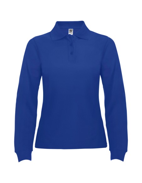 WOMEN'S LONG SLEEVE POLO 100% Cotton piqué knit 220g/m² ADULT - ESTRELLA WOMAN L/S ROLY