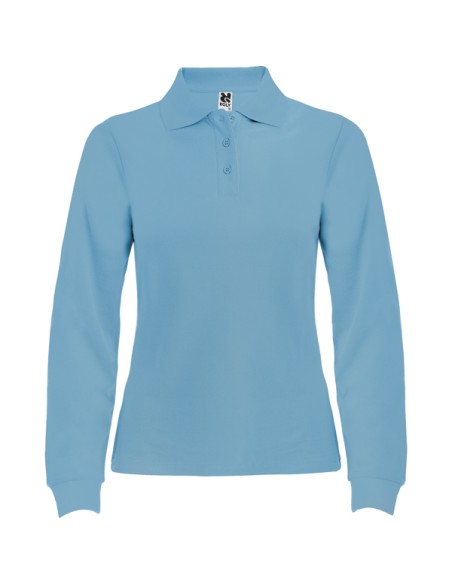 WOMEN'S LONG SLEEVE POLO 100% Cotton piqué knit 220g/m² ADULT - ESTRELLA WOMAN L/S ROLY
