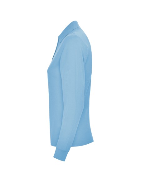 WOMEN'S LONG SLEEVE POLO 100% Cotton piqué knit 220g/m² ADULT - ESTRELLA WOMAN L/S ROLY