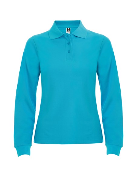 WOMEN'S LONG SLEEVE POLO 100% Cotton piqué knit 220g/m² ADULT - ESTRELLA WOMAN L/S ROLY