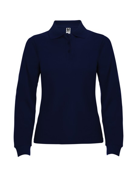 WOMEN'S LONG SLEEVE POLO 100% Cotton piqué knit 220g/m² ADULT - ESTRELLA WOMAN L/S ROLY