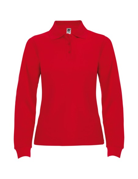 WOMEN'S LONG SLEEVE POLO 100% Cotton piqué knit 220g/m² ADULT - ESTRELLA WOMAN L/S ROLY