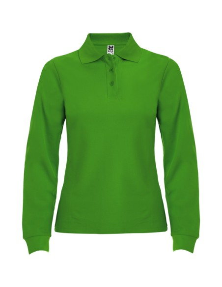 WOMEN'S LONG SLEEVE POLO 100% Cotton piqué knit 220g/m² ADULT - ESTRELLA WOMAN L/S ROLY