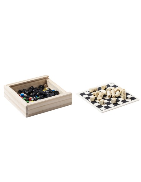 Coffret de jeux de société (échecs, parcheesi et dames) - Parchess