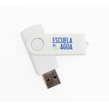 Memoria USB 4GB personalitzada 2 colores clip blanco 