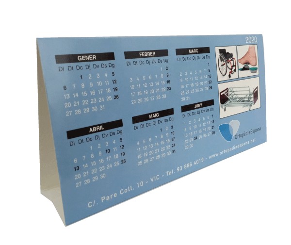 Calendario con imán nevera 12x27 cm