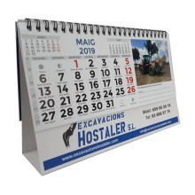 Calendari sobretaula wire-o 7 fulls personalitzat