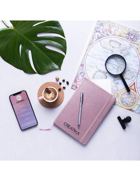 Bloc de Notas A5 con tapas metalizadas y 80 hojas blancas - Bodley