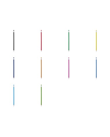 Wooden pencil with colored eraser -... Wooden pencil with colored eraser -...