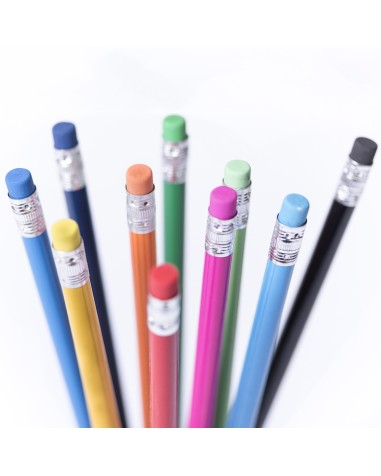 Llapis de fusta amb goma de color -...