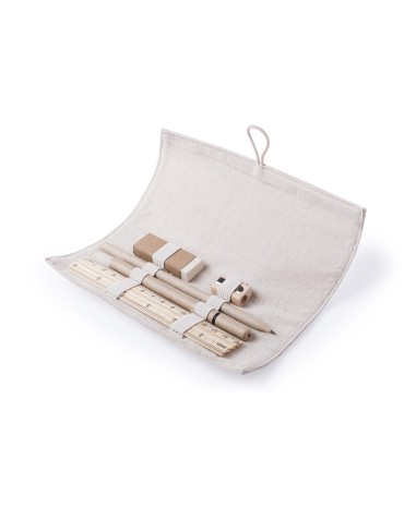 Jute and cotton case with 5 pieces -... Jute and cotton case with 5 pieces -...
