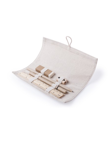 Jute and cotton case with 5 pieces - Sulpox