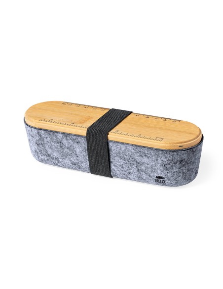 Customizable RPET Felt and Bamboo Case - GASTON