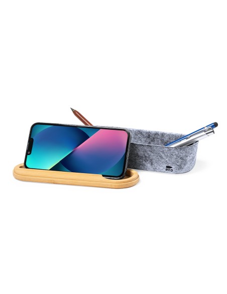 Customizable RPET Felt and Bamboo Case - GASTON