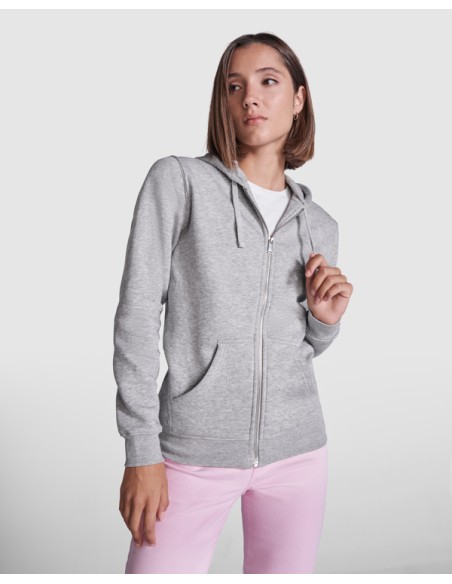Sudadera MUJER cremallera entera  y capucha  50% Algodón 50% poliéster 280g/m2 - VELETA ROLY
