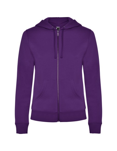 Sweat-shirt zippé à capuche pour femme, 50 % coton, 50 % polyester, 280 g/m² - VELETA ROLY