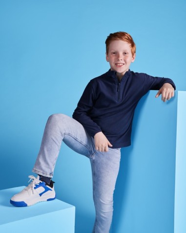 Micropolaire demi-zip 100% polyester... Micropolaire demi-zip 100% polyester...